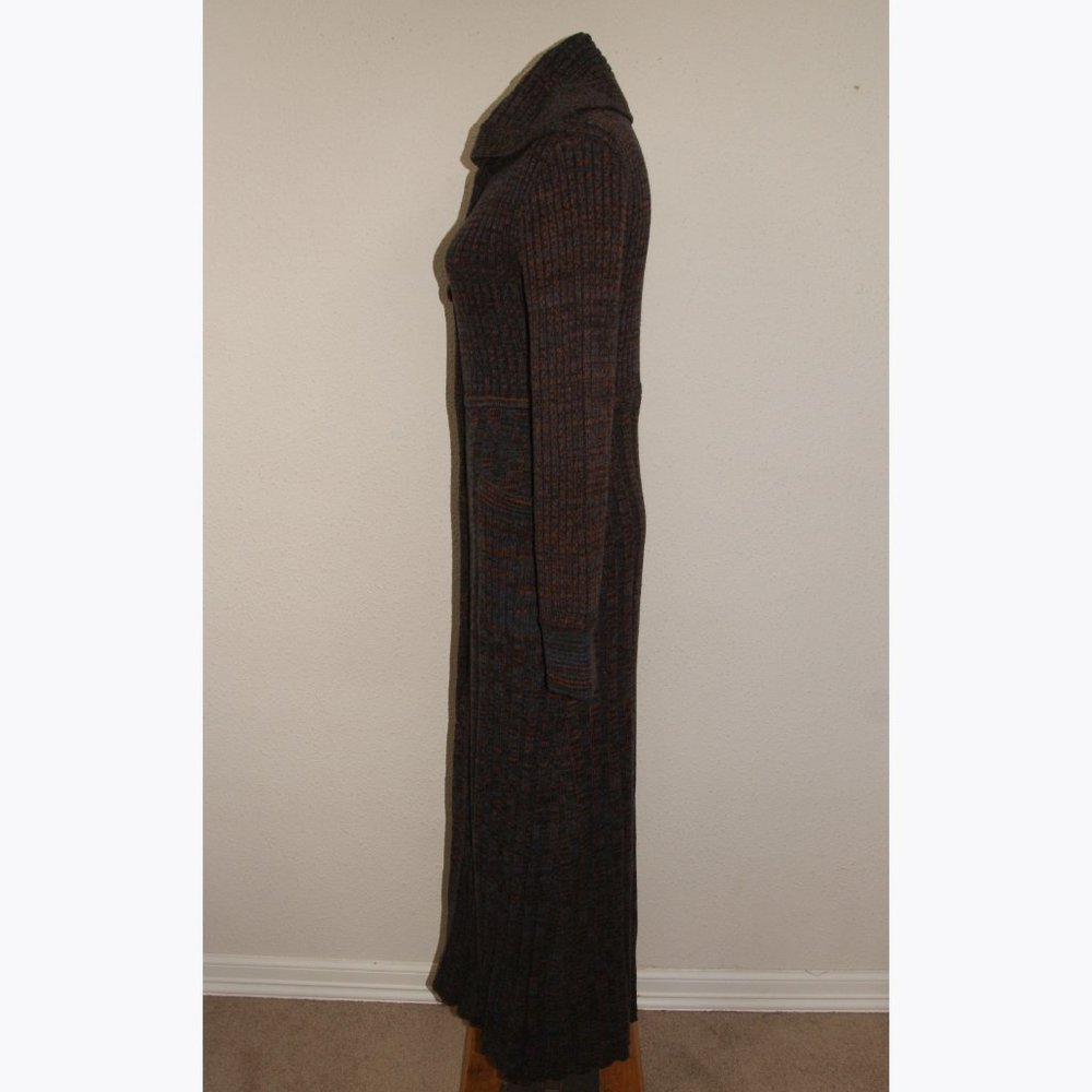 Vintage 70's ARTE Long Cardigan Sweater Duster S/M - Picture 5 of 8
